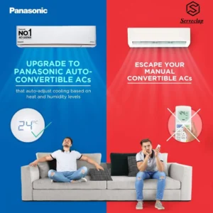 Panasonic 1 Ton 3 Star Inverter Split AC (2025 Model, 100% Copper Condenser, CS/CU-RU12BKY)